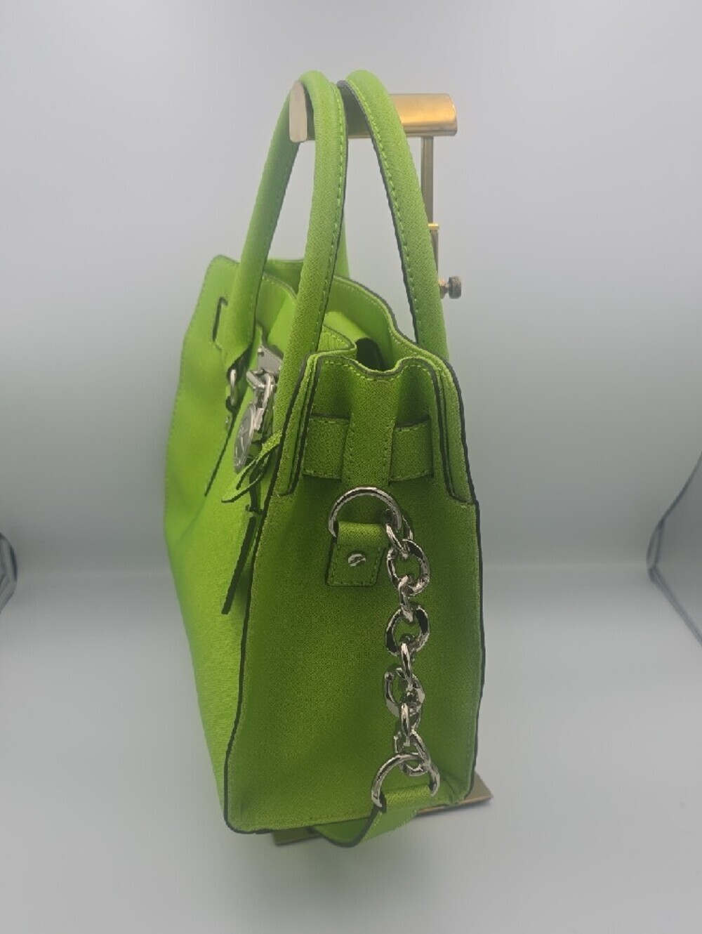Michael Kors Lime Green Saffiano Leather Satchel - Picture 7 of 11